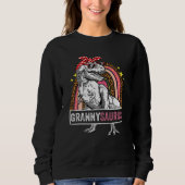 Grannysaurus Rex Dinosaur Leopard Rainbow Saurus Sweatshirt (Vorderseite)