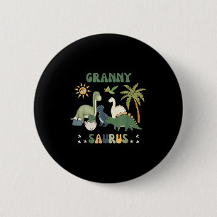 Grannysaurus T Rex Dinosaur Granny Saurus Familie Button