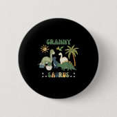 Grannysaurus T Rex Dinosaur Granny Saurus Family M Button (Vorderseite)