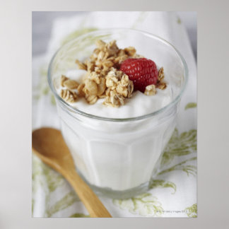Granola, Hafer, Toasted, Obst, Berry, Himbeere, Poster