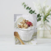 Granola, Hafer, Toasted, Obst, Berry, Himbeere, Postkarte (Stehend Vorderseite)