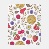 Granola, muesli seamless pattern. Oat flakes hand Fleecedecke (Vorderseite)