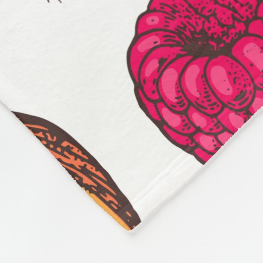 Granola, muesli seamless pattern. Oat flakes hand Fleecedecke (Ecke)