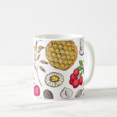 Granola, muesli seamless pattern. Oat flakes hand Kaffeetasse (VorderseiteRechts)