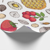 Granola, Müsli nahtloses Muster. Haferflocken Geschenkpapier (Ecke)