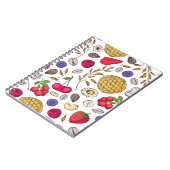 Granola, Müsli nahtloses Muster. Haferflocken Notizblock (Linke Seite)