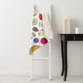 Granola, Müsli nahtloses Muster. Haferflocken Sherpadecke (Beispiel)