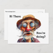 Granpa Sprichwort Hi und fragend Wie geht es? bear Postkarte (Vorne/Hinten)