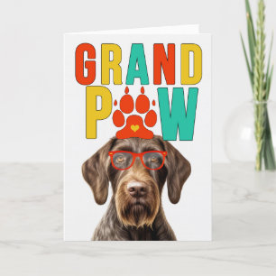 GranPAW Drahthaarterrier Pointer Funny Grandeltern Feiertagskarte