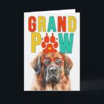 GranPAW Leonberger Dog Funny Grandeltern Day Feiertagskarte<br><div class="desc">Opa bekommt eine alberne Liebe,  die er bei den wöchentlichen Poker-Ansammlungen zeigen kann,  weil diese Grandeleltern-Tageskarte von seinem großen Leonberger-Hund stammt.</div>