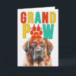 GranPAW Leonberger Dog Funny Grandeltern Day Feiertagskarte<br><div class="desc">Opa bekommt eine alberne Liebe,  die er bei den wöchentlichen Poker-Ansammlungen zeigen kann,  weil diese Grandeleltern-Tageskarte von seinem großen Leonberger-Hund stammt.</div>