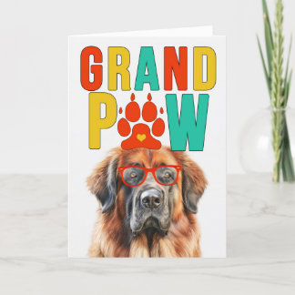 GranPAW Leonberger Dog Funny Grandeltern Day Feiertagskarte