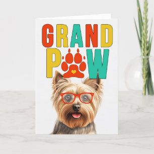 GranPAW Silky Terrier Dog Funny Grandeltern Day Feiertagskarte