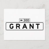 Grant Ave, San Francisco Street Sign Postkarte (Vorderseite)