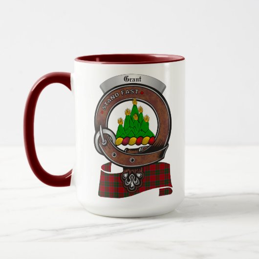 Grant Clan Abzeichen Combo 15oz Tasse (Links)