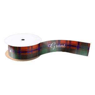 Grant-Clan karierter schottischer Tartan Satinband