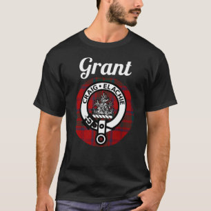Grant Clan Scottish Name Coat of Arms Tartan T-Shirt