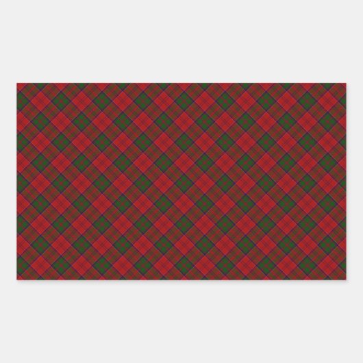 Grant Clan Tartan Designed Print Rechteckiger Aufkleber (Vorderseite)