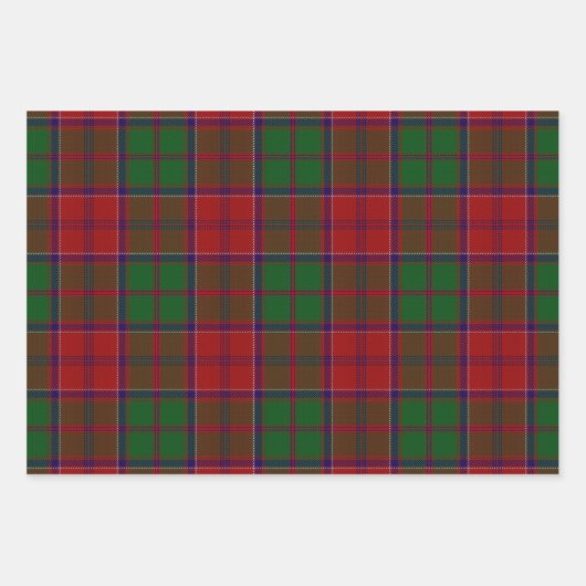 Grant Clan Tartan Scottish Kariert Geschenkpapier Set (Vorderseite)