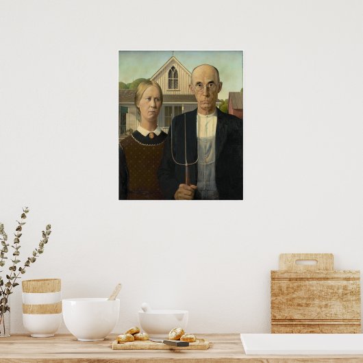 Grant DeVolson Wood American Gothic Poster (Küche)