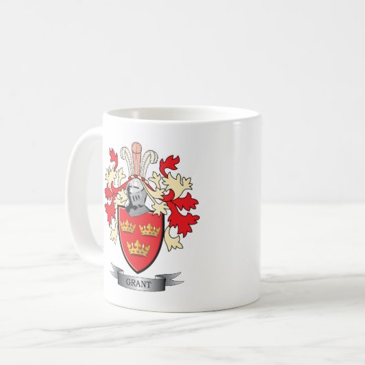 Grant-Familienwappen-Wappen Kaffeetasse (Vorderseite Links)