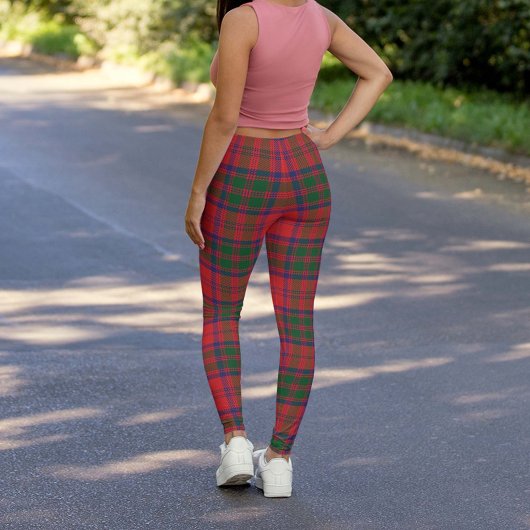 Grant Kariert Scottish Clan Tartan Red Green Blue Leggings