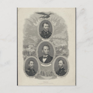 Grant, Lincoln, Sheridan, Sherman Postkarte