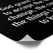 Grant Me Serenity - Stille Gebetskunst Printwerbun Poster (Ecke)