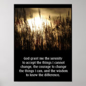 Grant Me Serenity - Stille Gebetskunst Printwerbun Poster (Vorne)