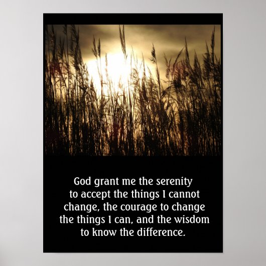 Grant Me Serenity - Stille Gebetskunst Printwerbun Poster (Vorne)