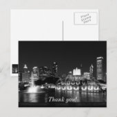 Grant Park Chicago Grayscale Danke Postcard Postkarte (Vorne/Hinten)