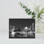 Grant Park Chicago Grayscale Danke Postcard Postkarte (Stehend Vorderseite)