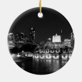 Grant Park Chicago Grayscale Keramikornament (Hinten)