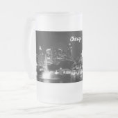 Grant Park Chicago Grayscale Mattierte Tasse (Vorderseite Links)