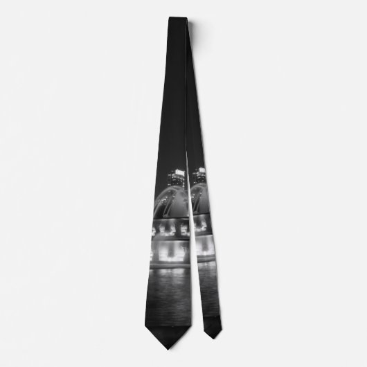 Grant Park Chicago Grayscale Neck Tie Krawatte (Vorderseite)