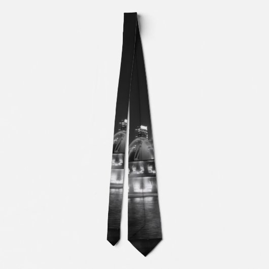 Grant Park Chicago Grayscale Neck Tie Krawatte (Rückseite)