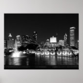 Grant Park Chicago Grayscale Poster (Vorne)