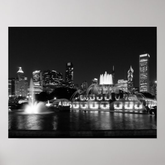 Grant Park Chicago Grayscale Poster (Vorne)