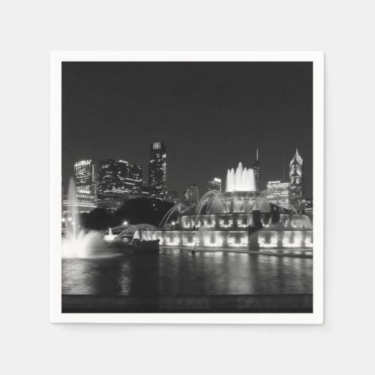 Grant Park Chicago Grayscale Serviette (Vorderseite)