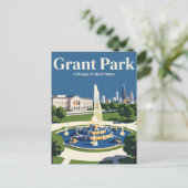 Grant Park Illinois Postkarte (Stehend Vorderseite)