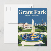 Grant Park Illinois Postkarte (Vorne/Hinten)