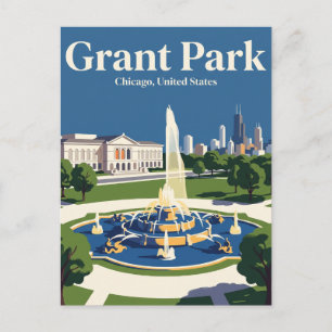Grant Park Illinois Postkarte