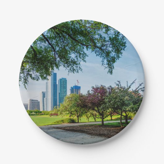 Grant Park Morning Walk Pappteller (Vorderseite)