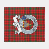Grant Red Clan Abzeichen Tartan Kariert Fleecedecke (Vorderseite (Horizontal))