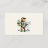 Grant Registry QR Code Niedlich Fishing Teddy Bear Begleitkarte (Rückseite)