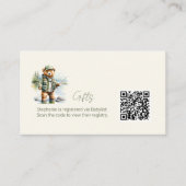 Grant Registry QR Code Niedlich Fishing Teddy Bear Begleitkarte (Vorderseite)