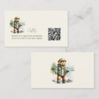 Grant Registry QR Code Niedlich Fishing Teddy Bear