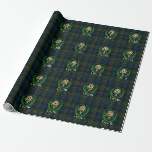 Grant-Schottischer-Clan-Tartan & -Wappen Geschenkpapier