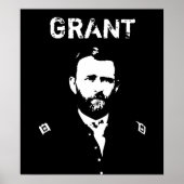 Grant — Schwarz und Weiß Poster (Vorne)