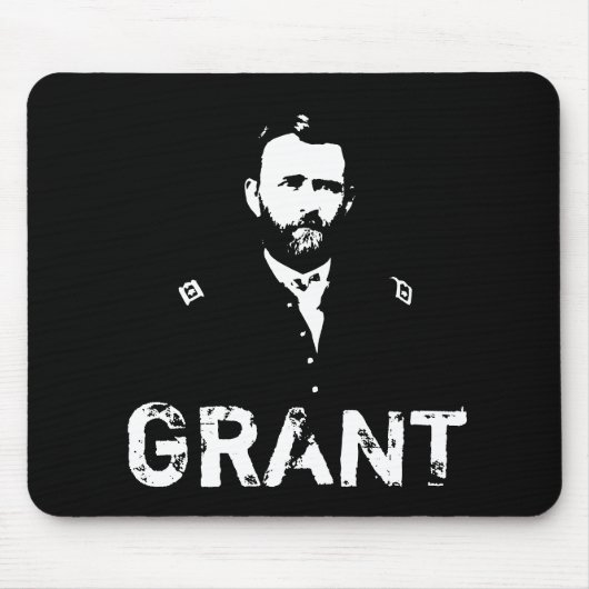 Grant -- Schwarzweiss Mousepad (Vorne)